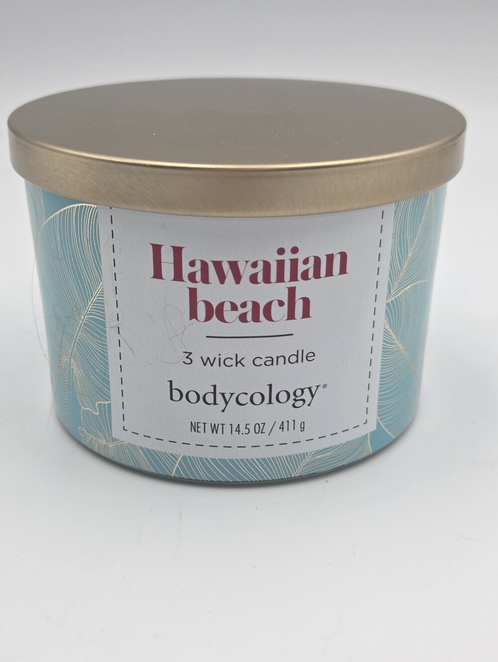 Bodycology 3-Wick‎ Soy Blend Candle Hawaiian Beach 14.5 oz New With Lid